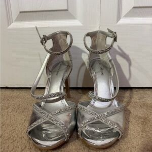 Gianni Bini Silver Strappy Heels